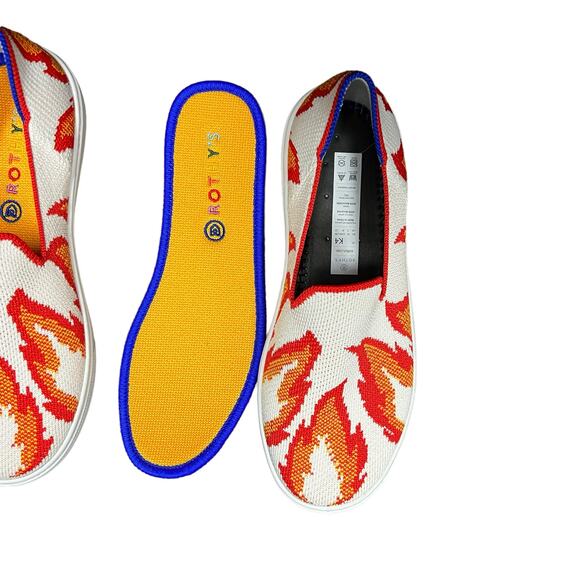 Rothy's The Kids Sneaker Flames Slip On Flats Shoes Big‎ Kid Size 4 - Picture 7 of 9